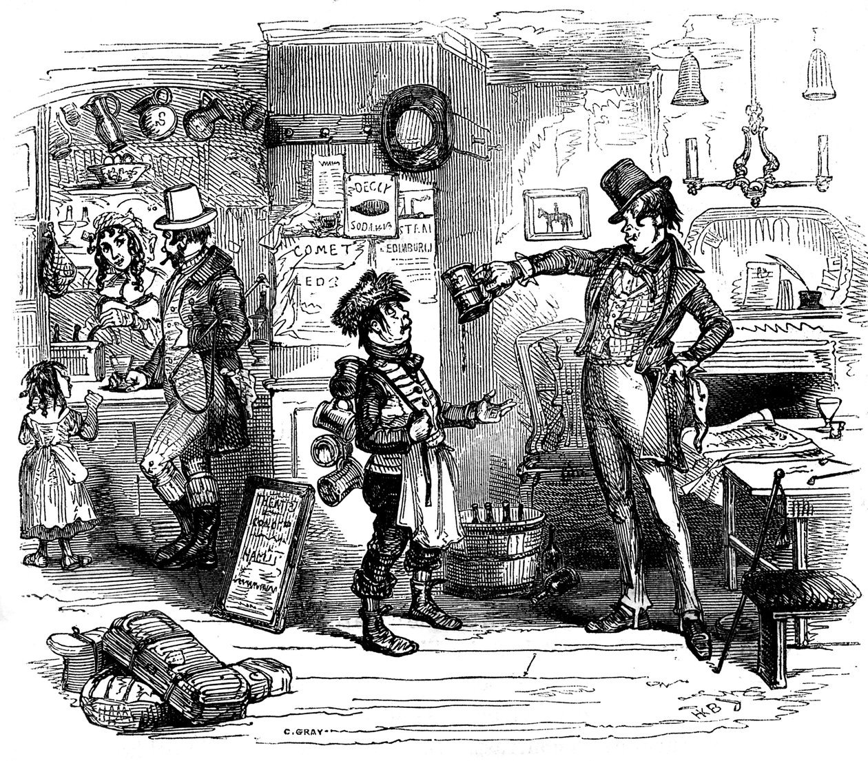 Charles Dickens „The Old Curiosity Shop“ od Hablot Knight Browne