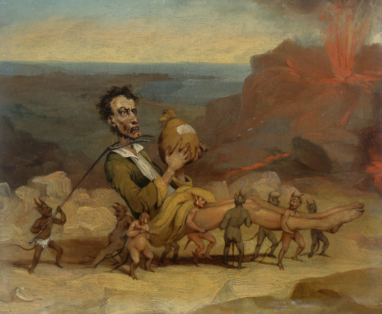 Karikatura Edwarda Bulwera Lyttona (1803-1873) od Hablot Knight Browne