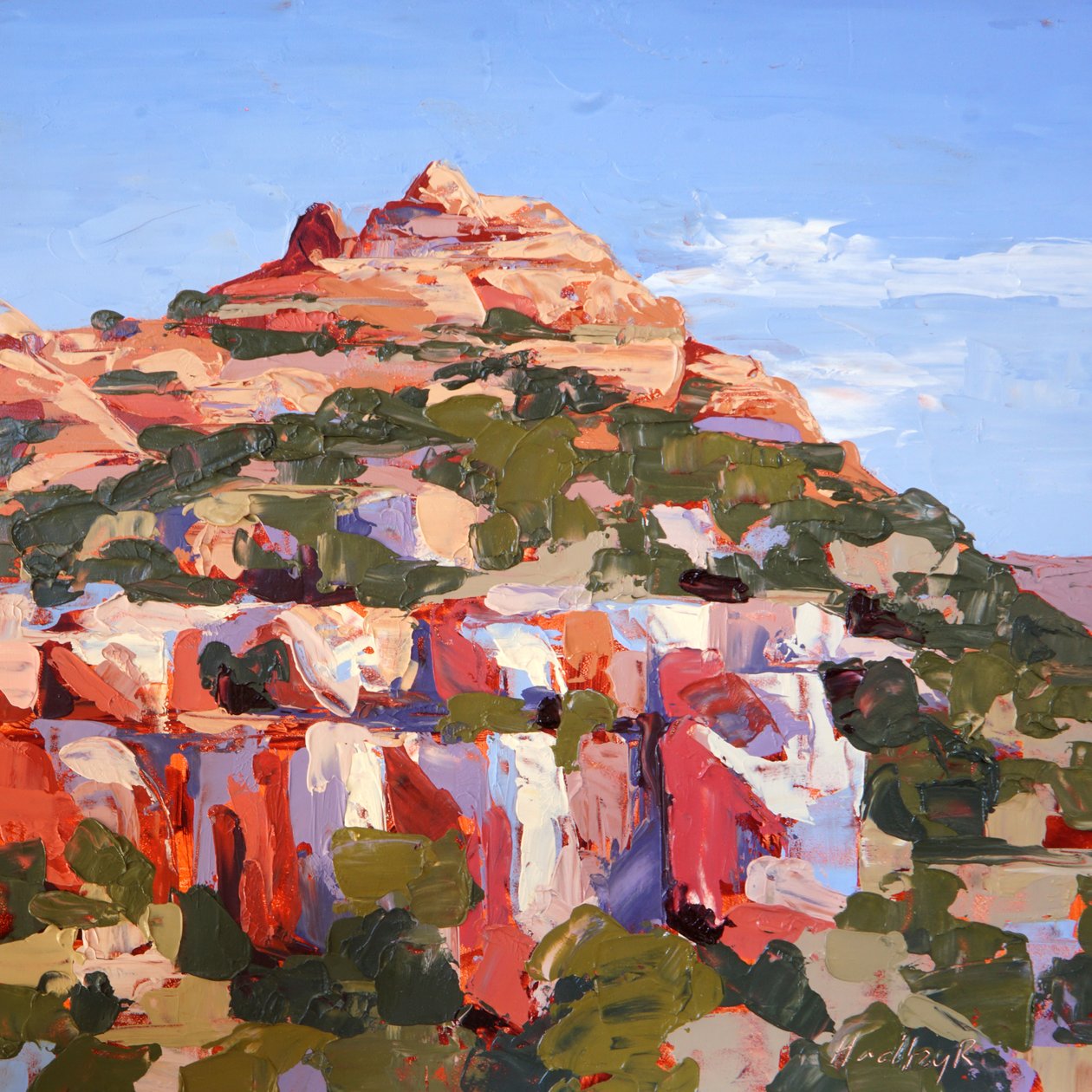 Polední barvy, Sedona, asi 2022 (olej na desce) od Hadley Rampton