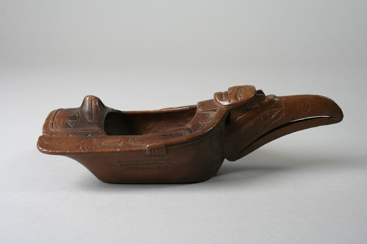 Raven Bowl, cca 1870 (dřevo a barva) od Haida