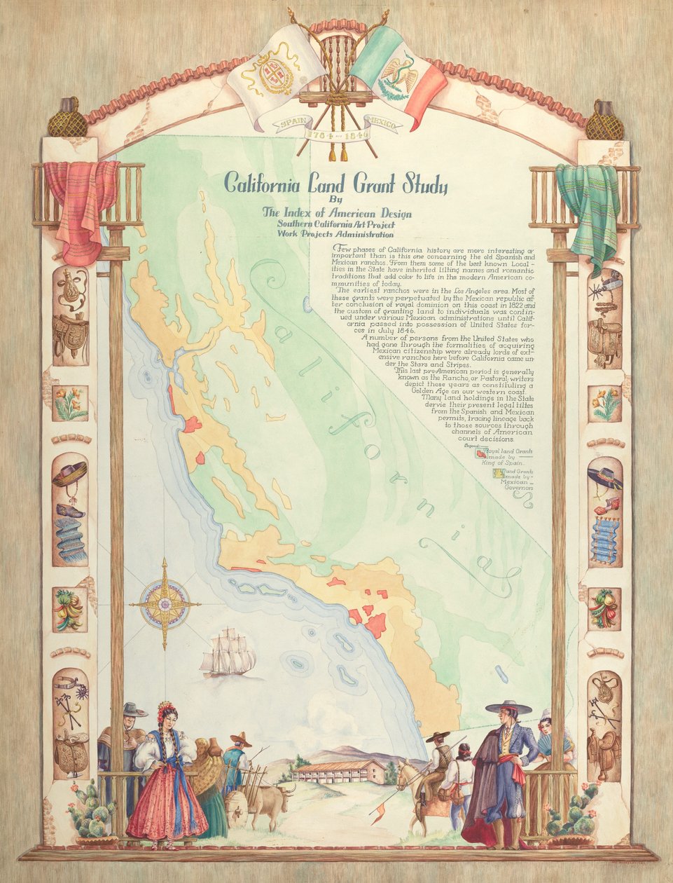 Mapa: California Land Grant Study od Hal Blakeley