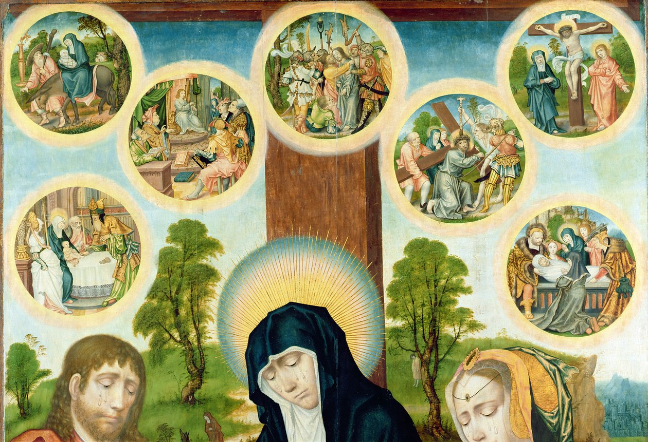 Oplakávání mrtvého Krista, kolem 1520 (detail) (viz 150818 a 150819) od Hamburg Master