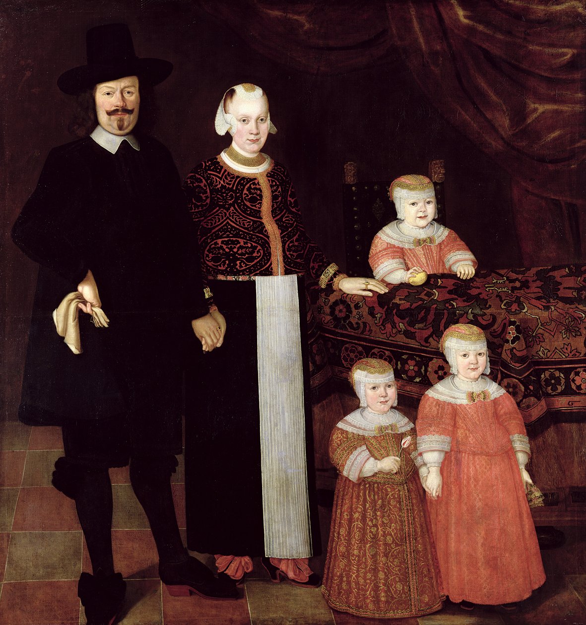Portrét hamburské rodiny, kolem roku 1640 od Hamburg Master