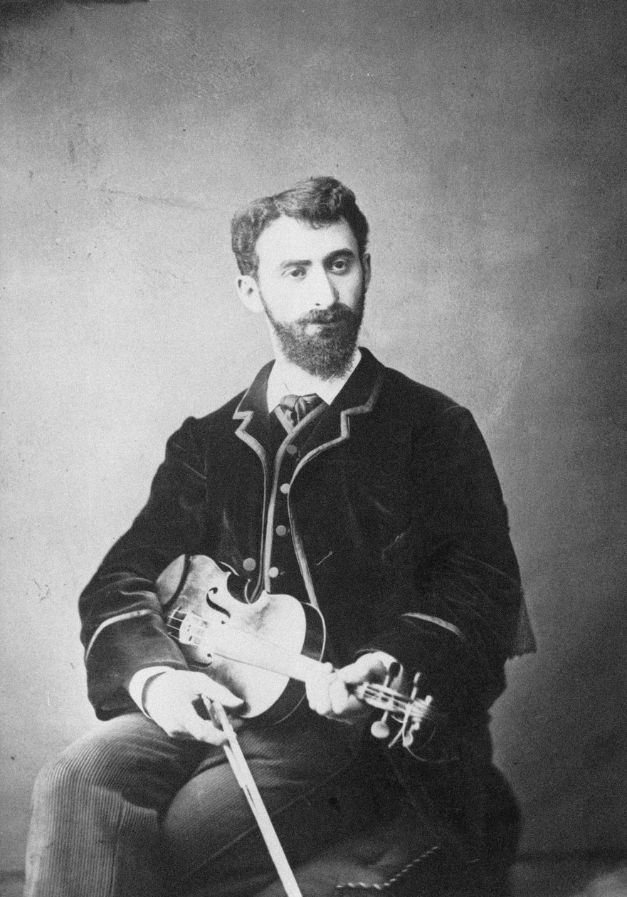 Portrét houslisty a skladatele Tivadara Nachéze 1859-1930. od Hamburg . Photo studio Ferdinand Braune