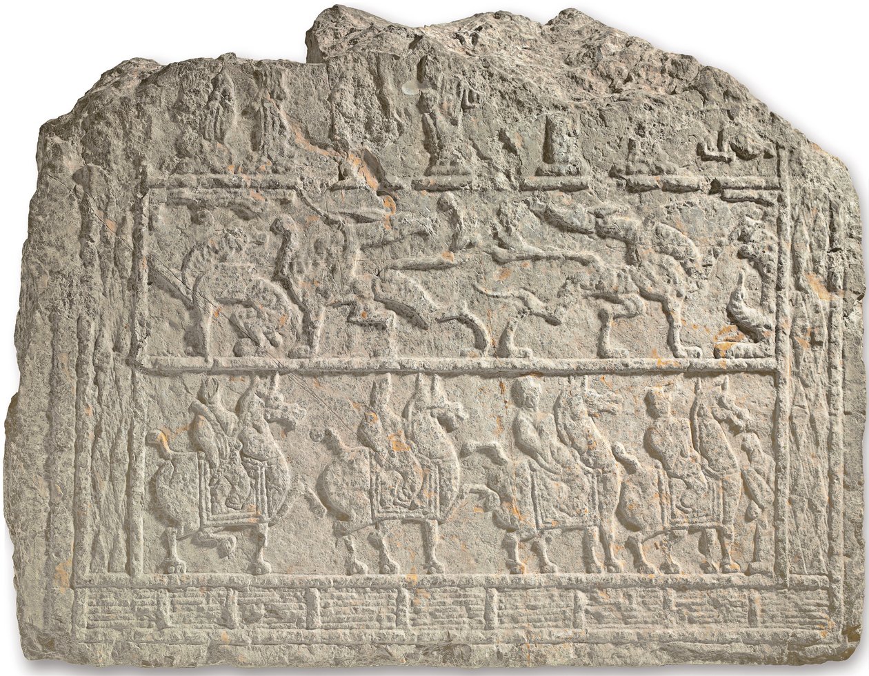 Vzácný velký hrobový reliéf od Han Dynasty Chinese School