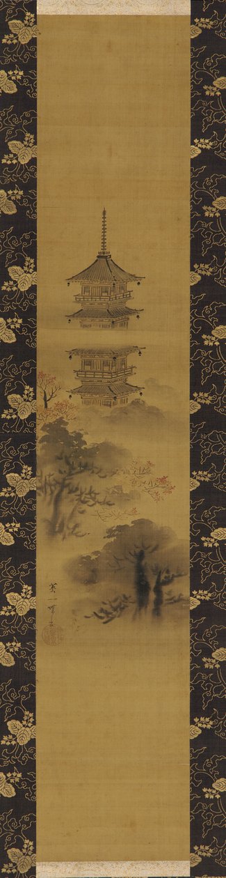Pagoda, období Edo, polovina 17.–začátek 18. století. od Hanabusa Itcho