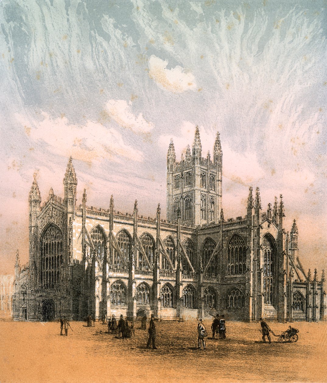 Bath Abbey, Somerset, c1870 od Hanhart