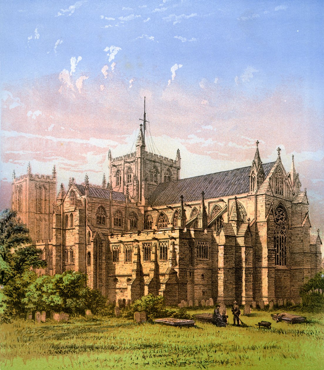 Katedrála Ripon, Yorkshire, c1870 od Hanhart