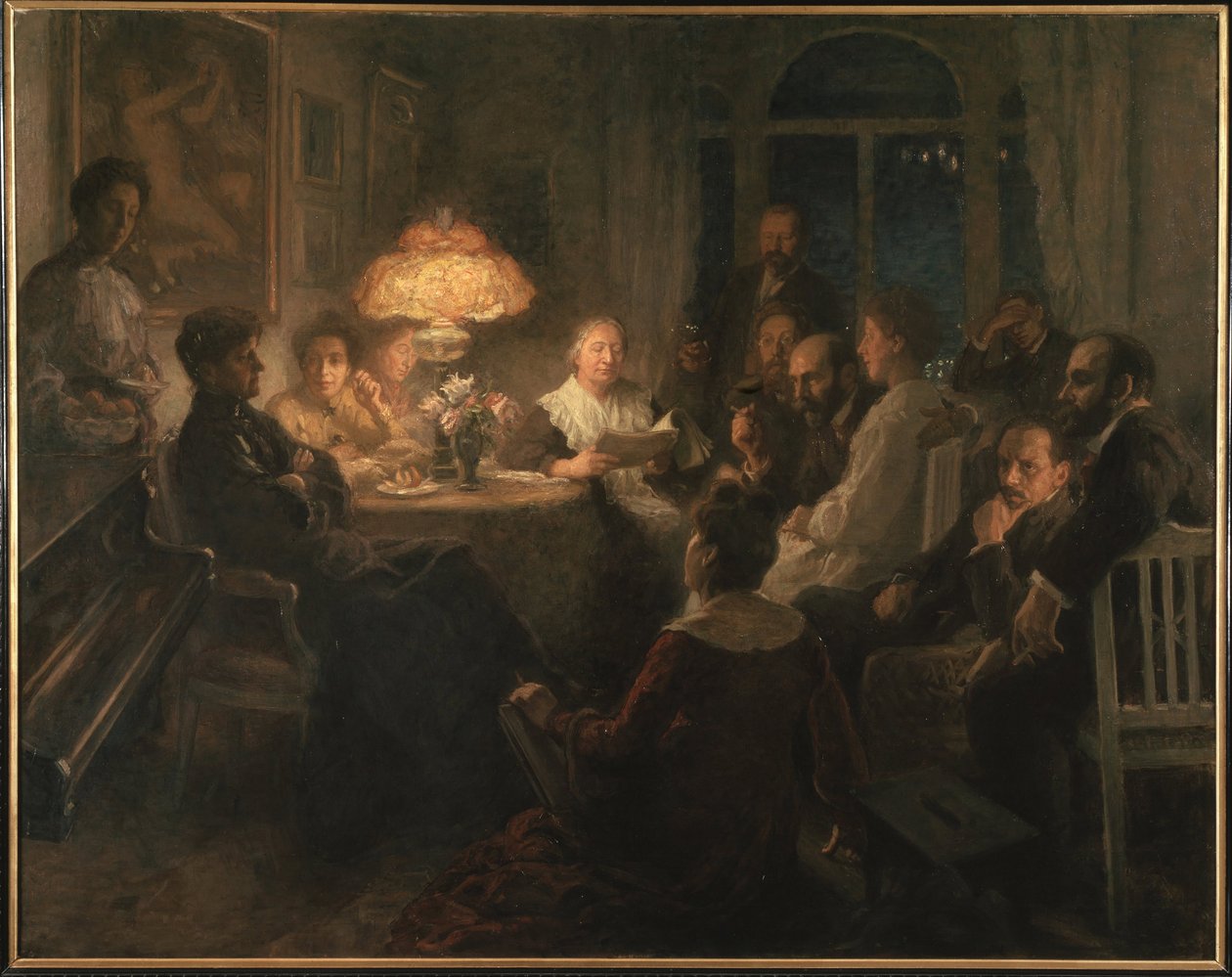 Les Amish - Přátelé - Pauly (Hirsk-Pauly), Hannah (1-10) - 100-101 - Olej na Channus - 106x10 - Národní muzeum Stockholm od Hanna Pauli