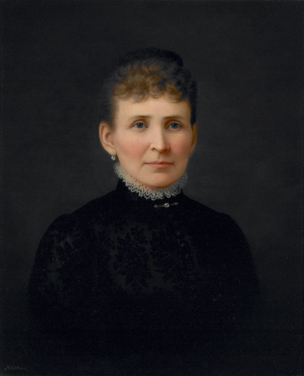 Portrét ženy, asi 1886 (olej na plátně) od Hannah Brown Skeele