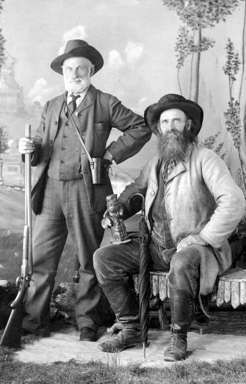 Richard Maynard a kapitán Newton H. Chittenden, kolem roku 1875 (černobílá fotografie) od Hannah Maynard