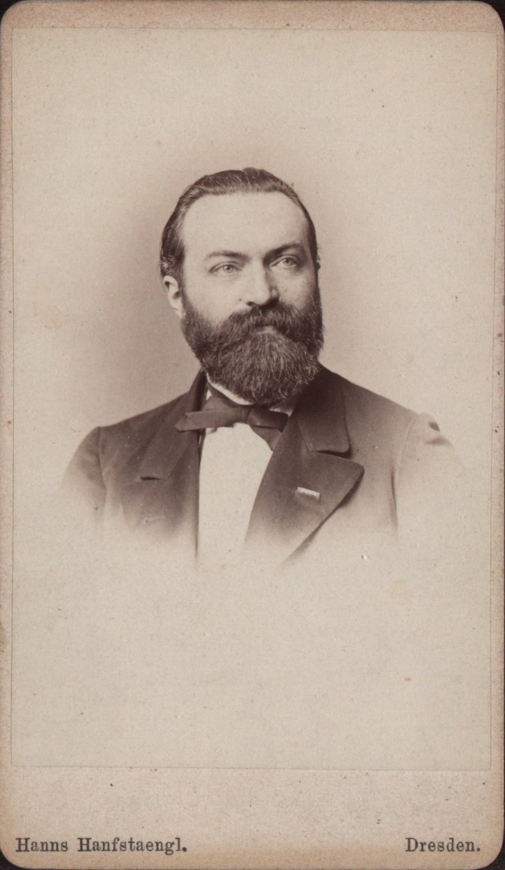 Portrét violoncellisty a skladatele Friedricha Grützmachera 1832-1903, cca 1865. od Hanns Hanfstaengl