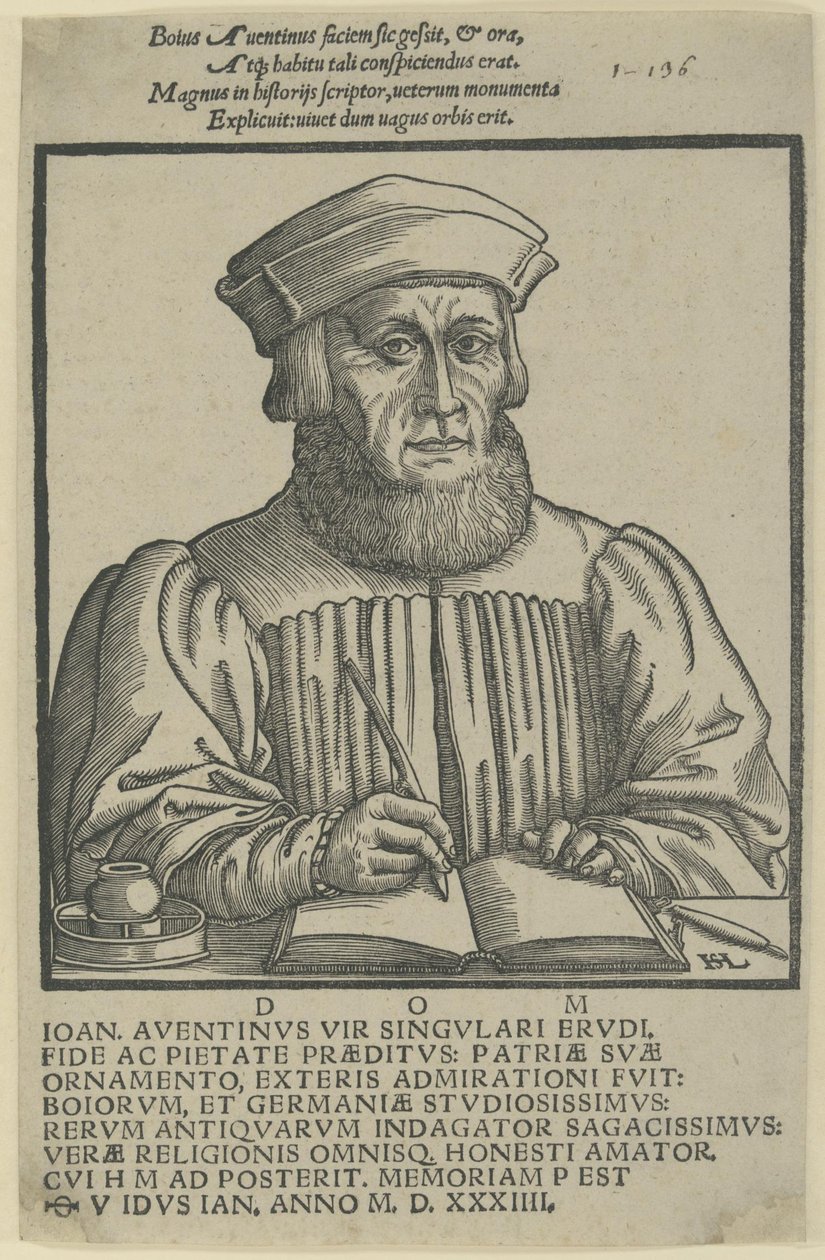 Ioannes Aventinus - dedicatio Annalium Boiorum od Hanns Lautensack