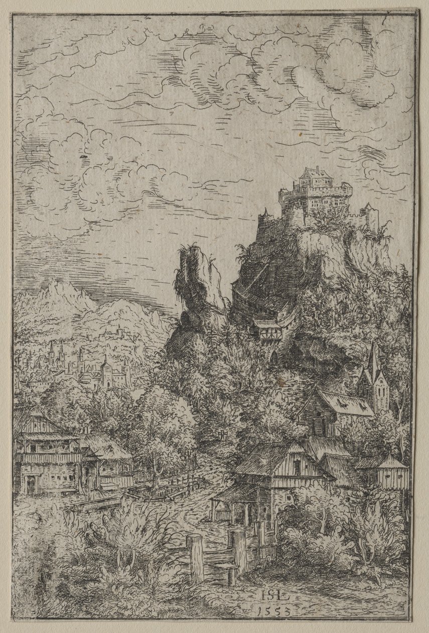 Krajina s hradem, 1553. od Hanns Sebald Lautensack