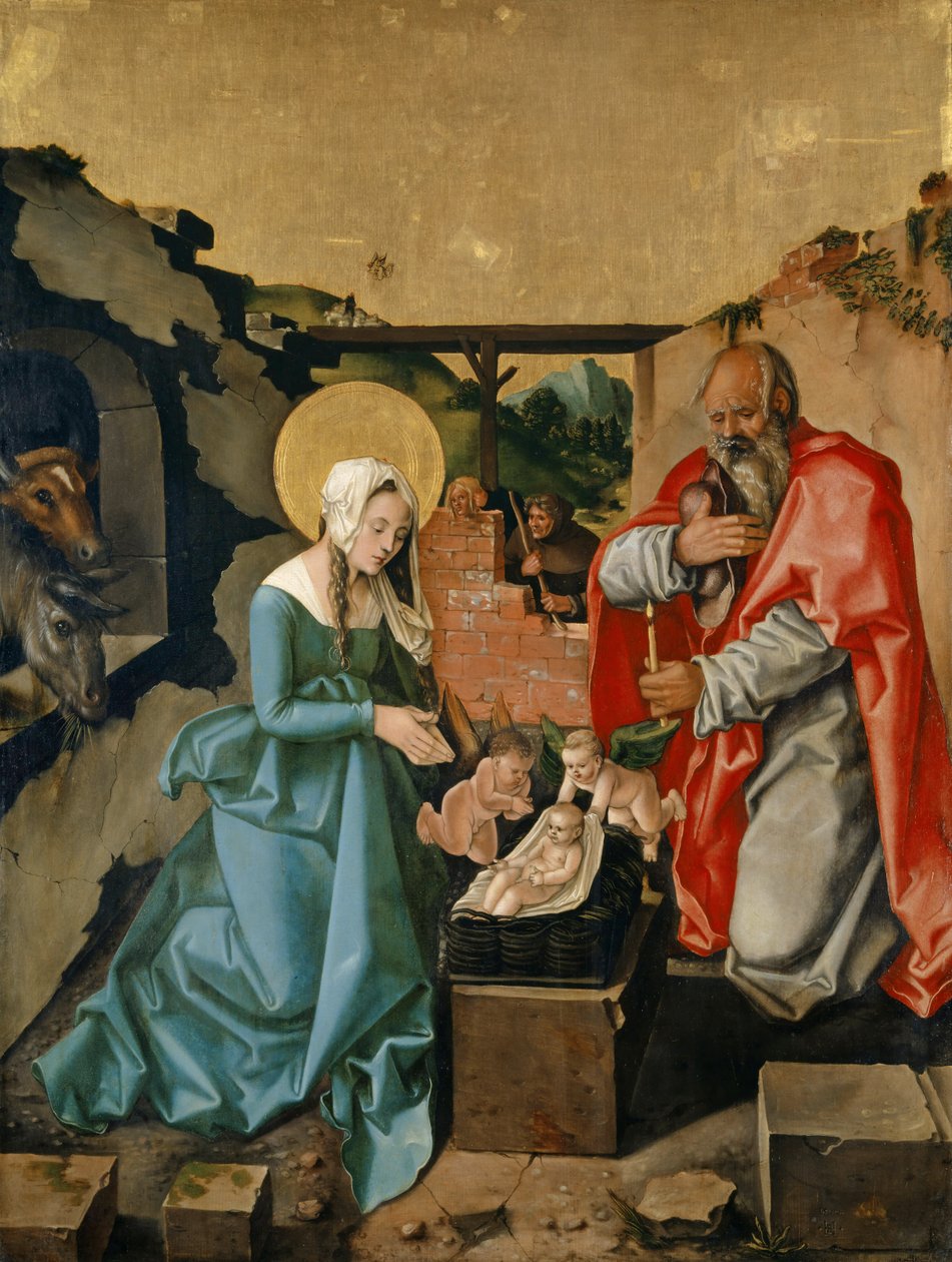 Nativity, 1510 (tempera na panelu) od Hans Baldung Grien