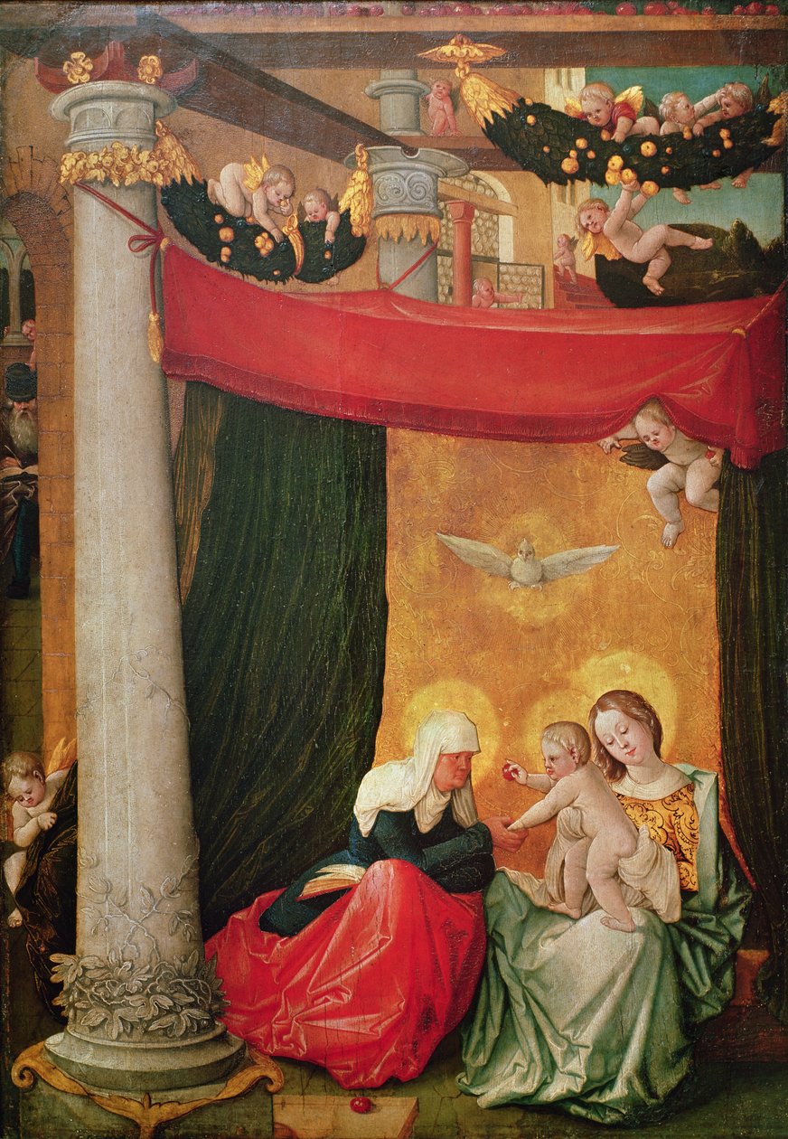 Panna s dítětem a svatou Annou (tempera na desce) od Hans Baldung Grien