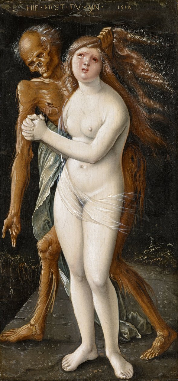 Mladá žena a smrt, 1517 (tempera na panelu) od Hans Baldung Grien