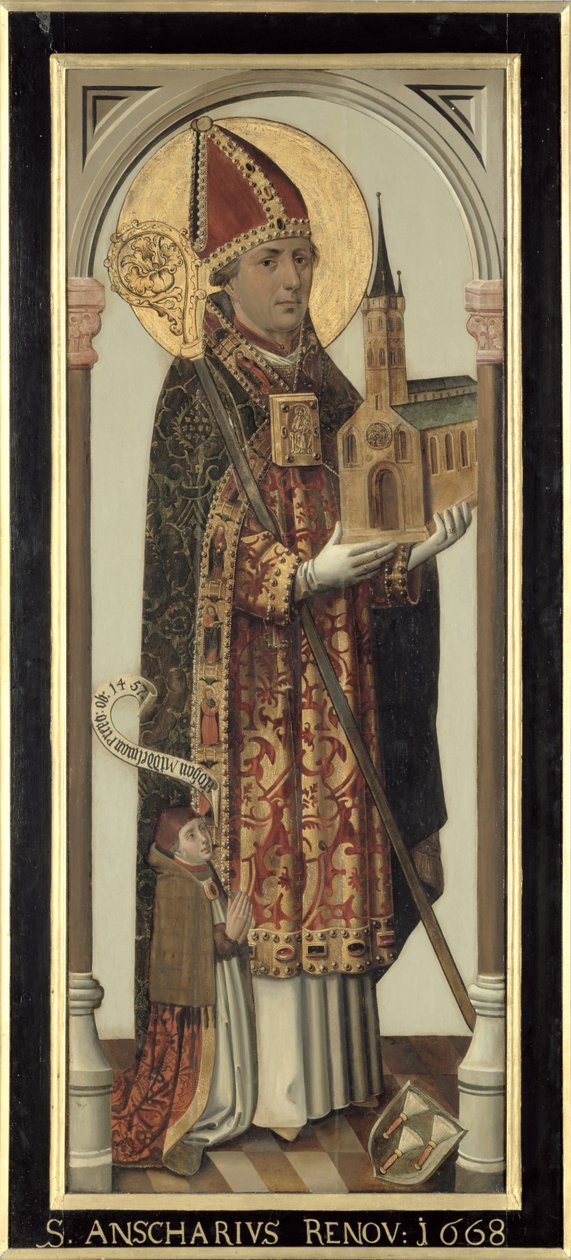Votivní panel zobrazující sv. Ansgara, 1457 od Hans Bornemann