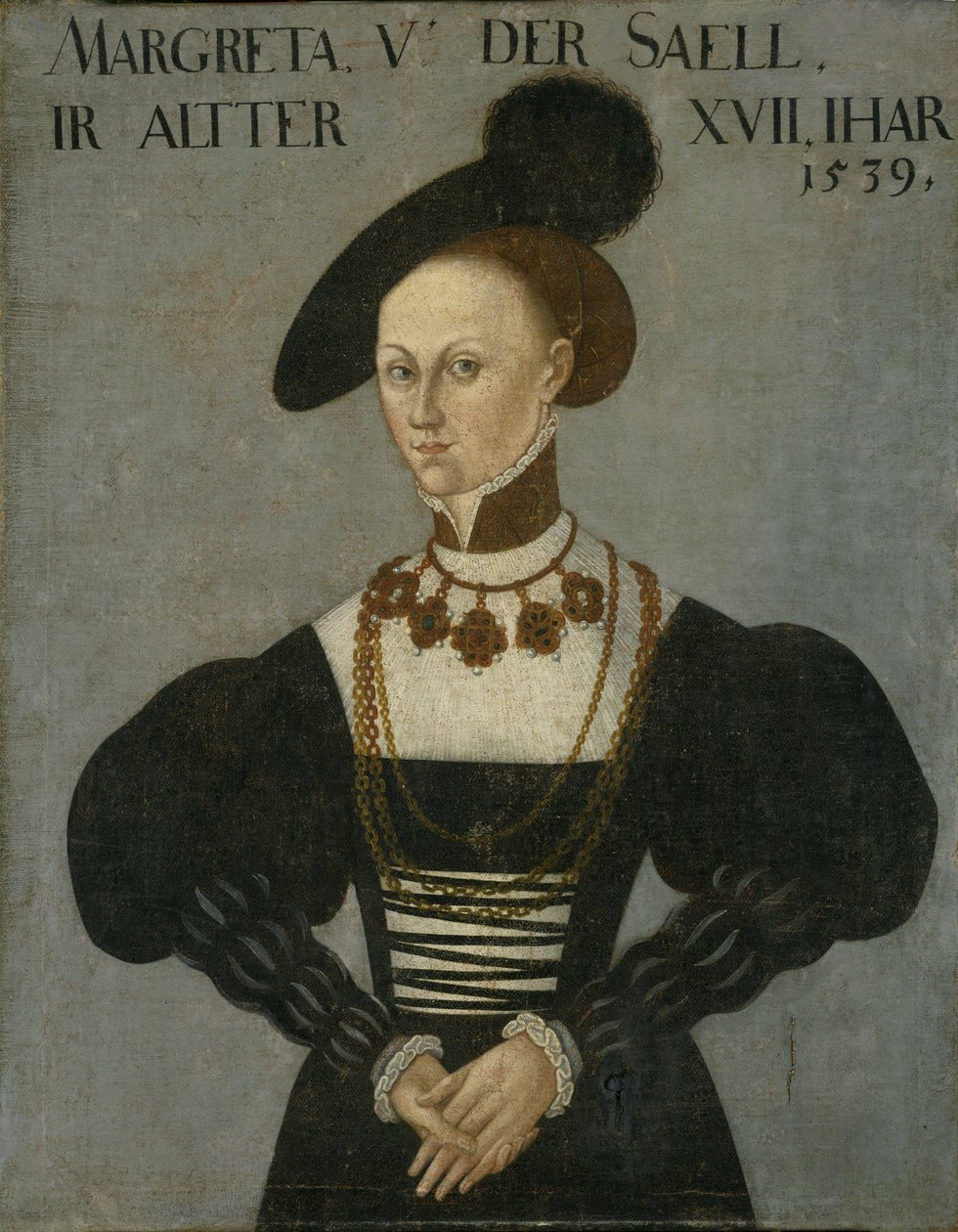Margarethe von der Saale, morganatická manželka Filipa I. od Hans Brosamer