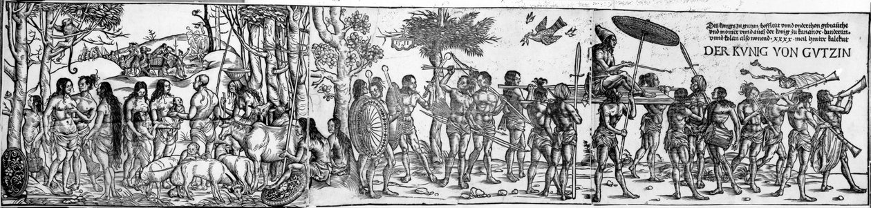Kuing z Gutzinu, tisk George Glockendon, 1511 od Hans Burgkmair