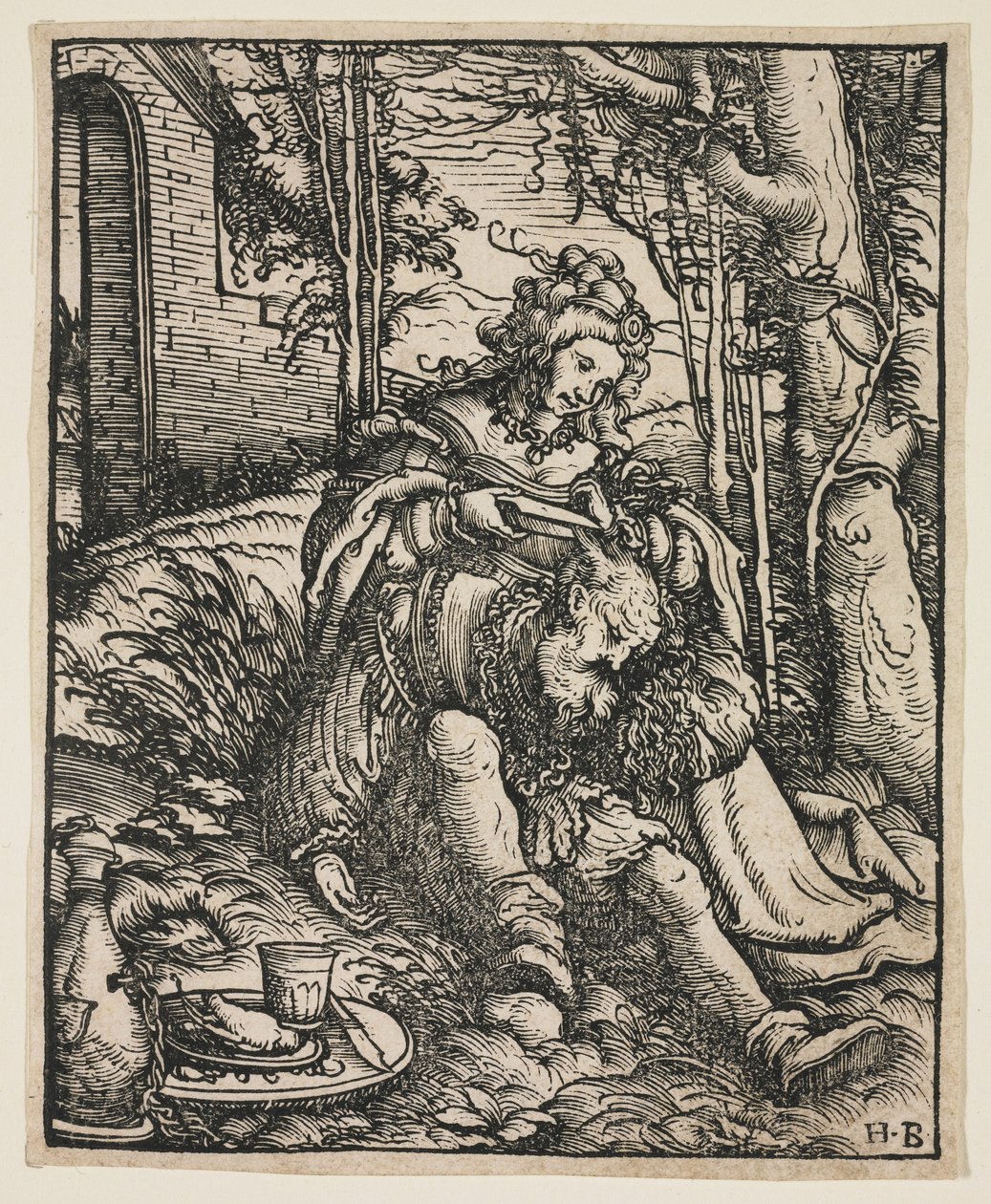 Samson a Dalila, asi 1519 od Hans Burgkmair