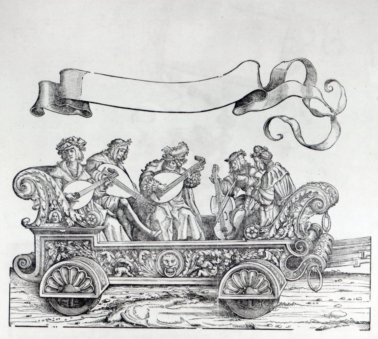 Scéna z Maxmiliánova triumfálního průvodu, kolem 1516-18 od Hans Burgkmair