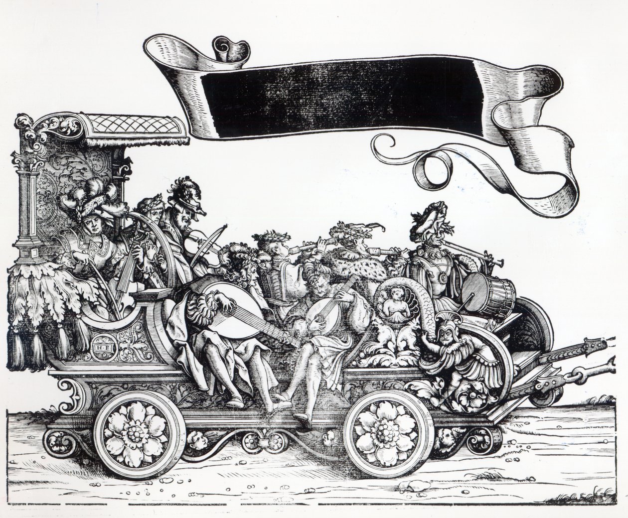 Scéna z Maxmiliánova triumfálního průvodu, kolem 1516-18 od Hans Burgkmair