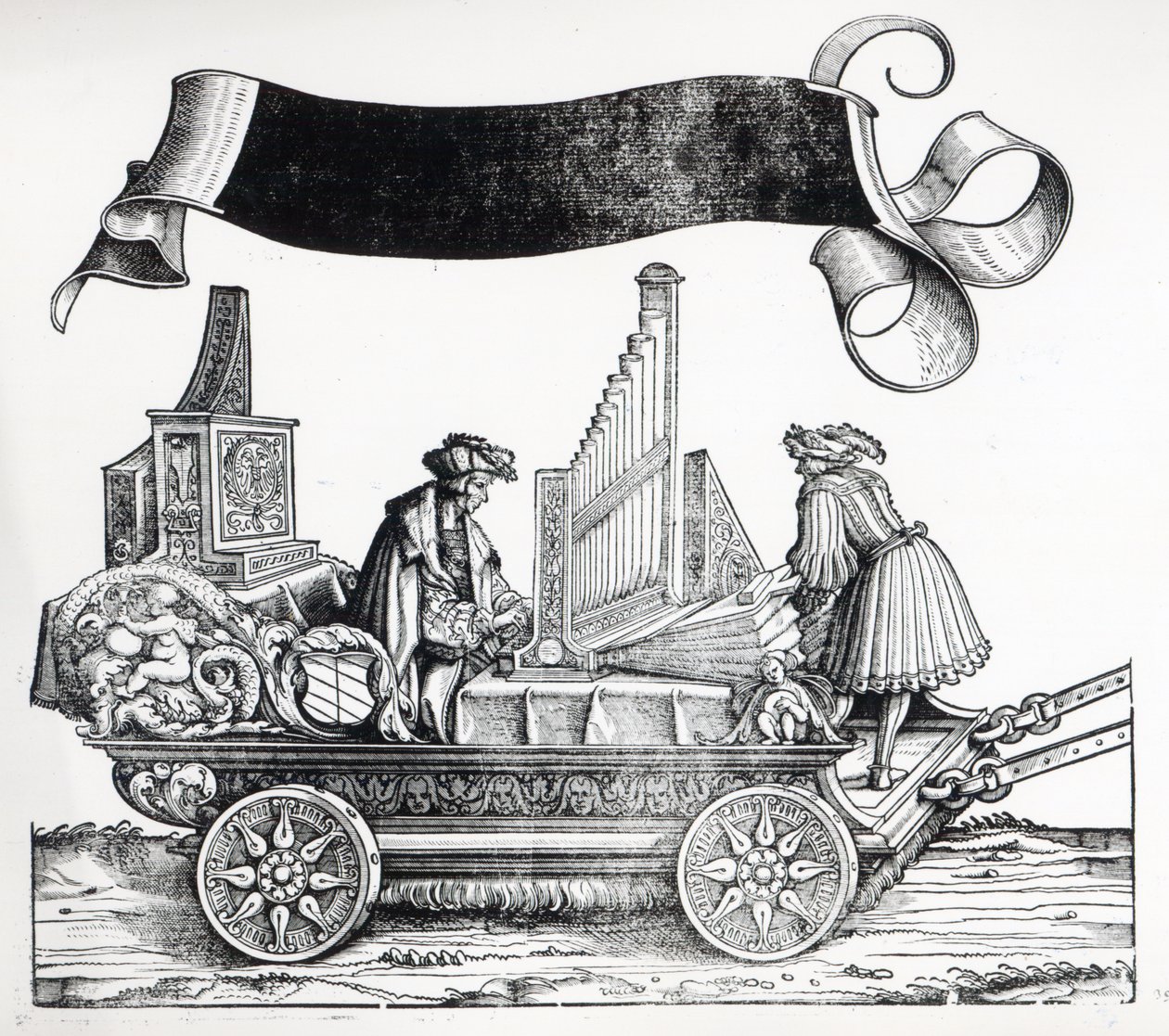 Scéna z Maxmiliánova triumfálního průvodu, kolem 1516-18 od Hans Burgkmair