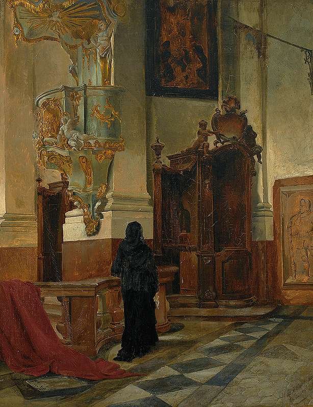 Interiér barokního kostela od Hans Eduard von Berlepsch Valendas