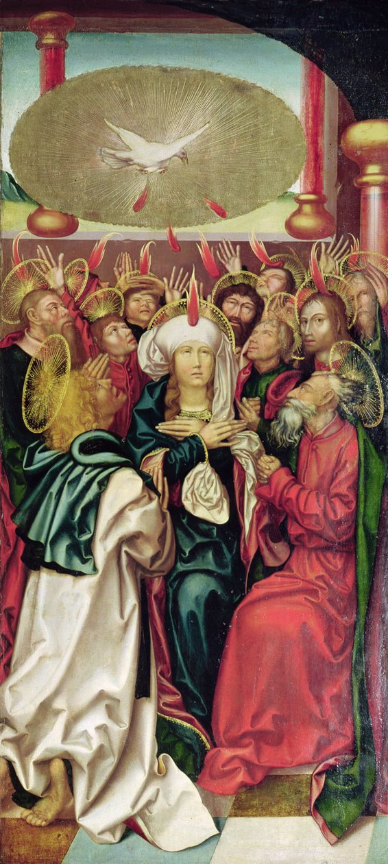 Bugnonův oltář: Letnice, kolem roku 1507 od Hans Fries