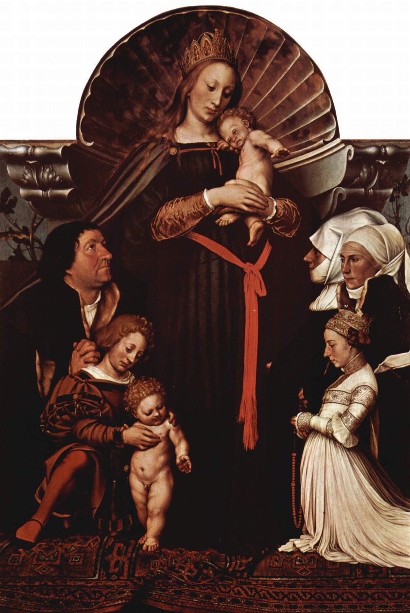 Madona z Basileje starosta Jakob Meyer (Darmstadt Madonna), s portréty dárců od Hans Holbein