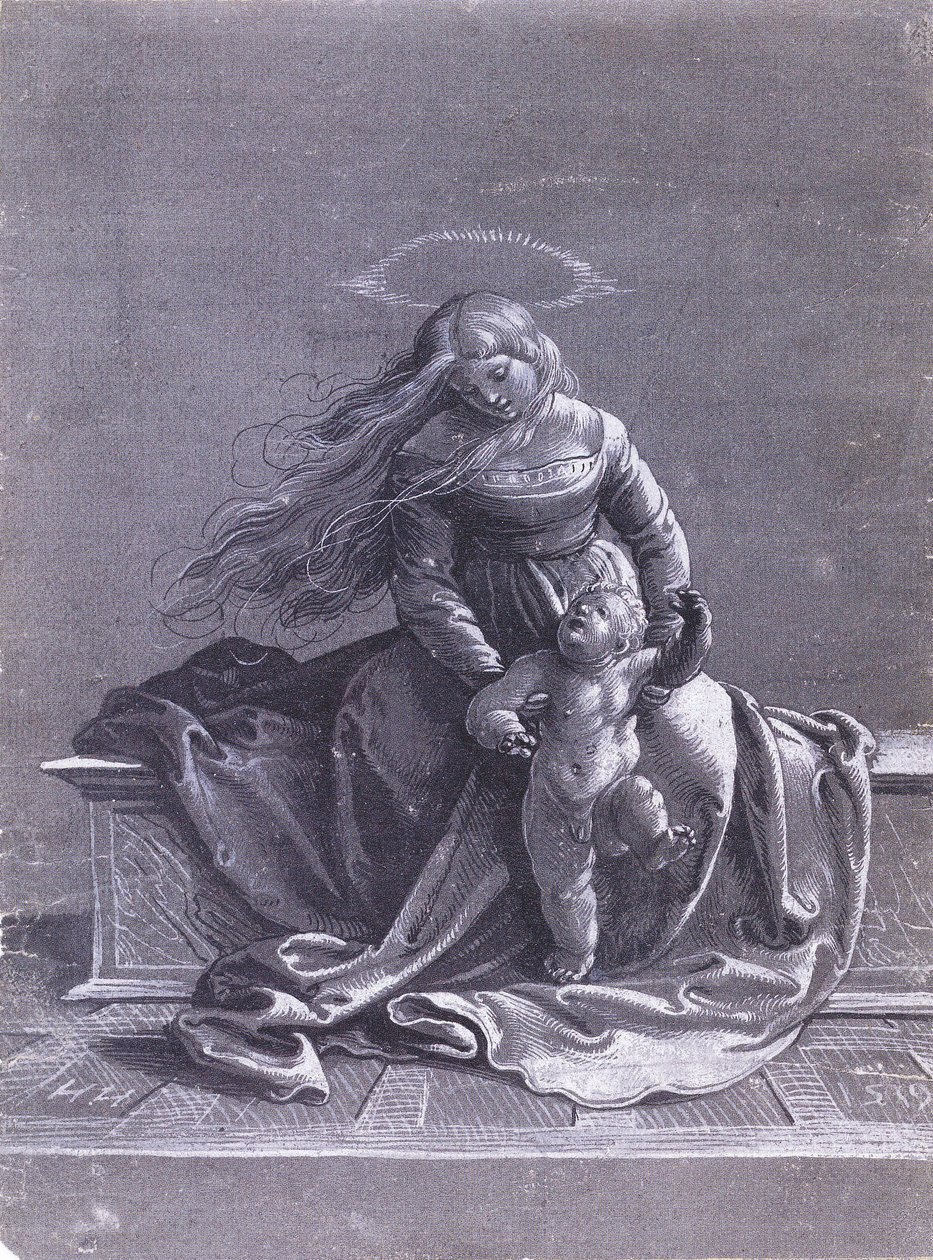 Sedící panna a dítě od Hans Holbein der Jüngere
