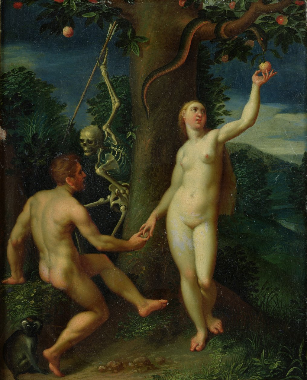 Adam a Eva od Hans I or Johann Rottenhammer