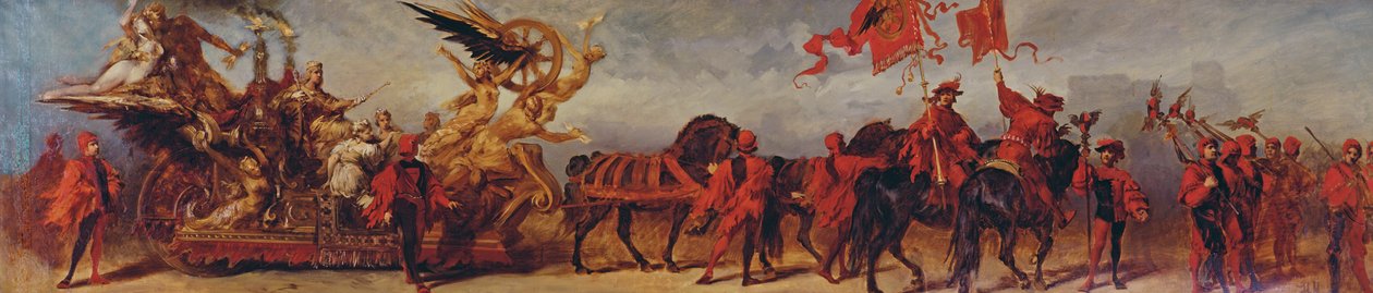 Návrh jubilejního průvodu císaře Františka Josefa: Železničáři, 1879 od Hans Makart