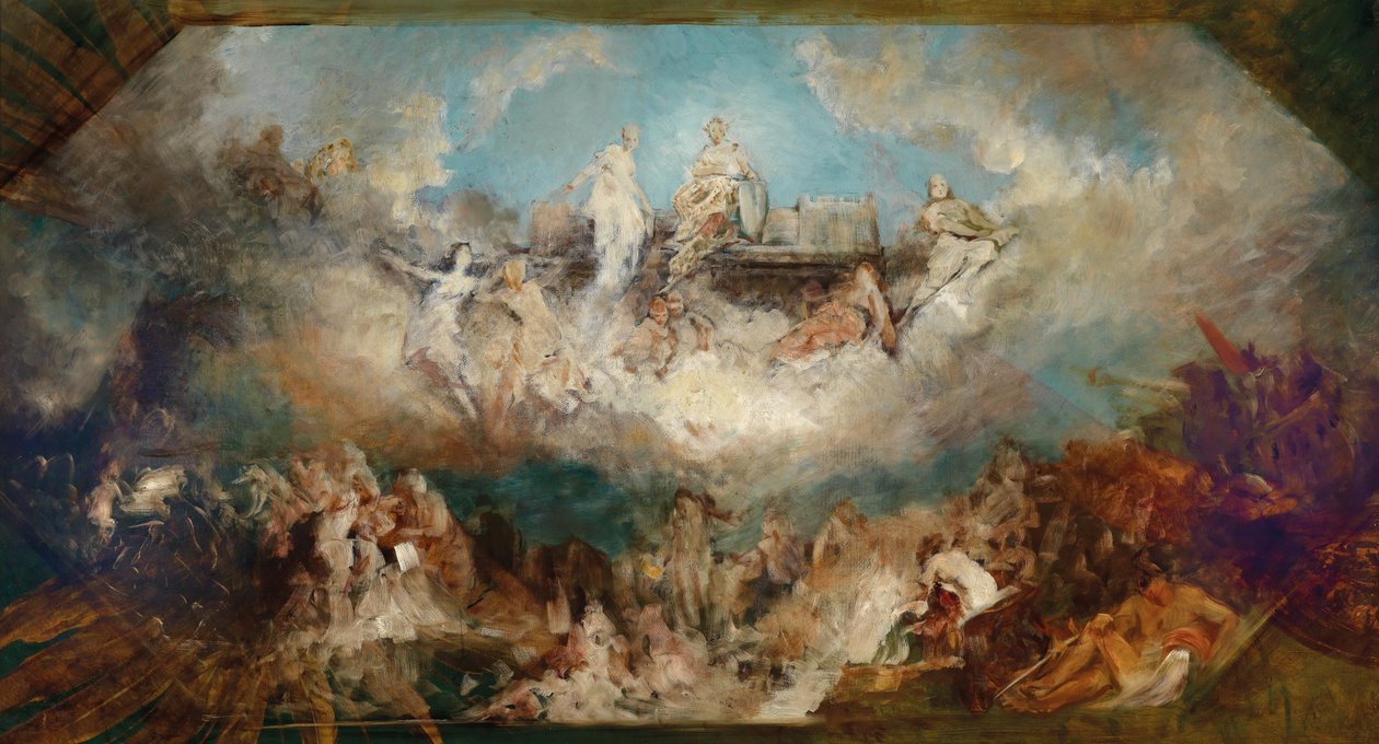 Potopení pokladu Nibelungenů na Rýně od Hans Makart