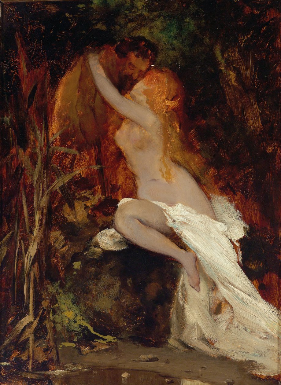 Faun a Nymfa od Hans Makart