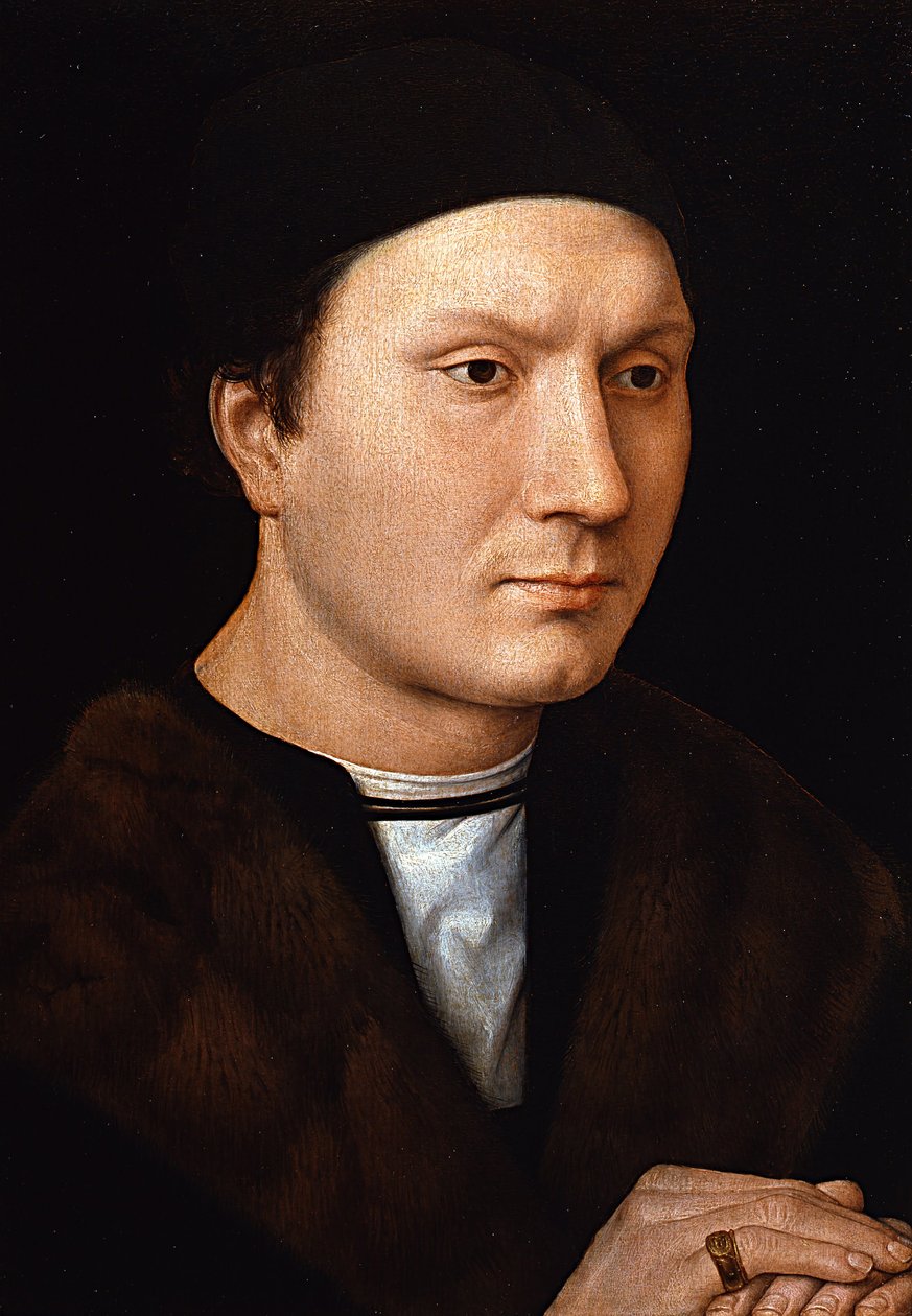 Muž s dopisem od Hans Memling