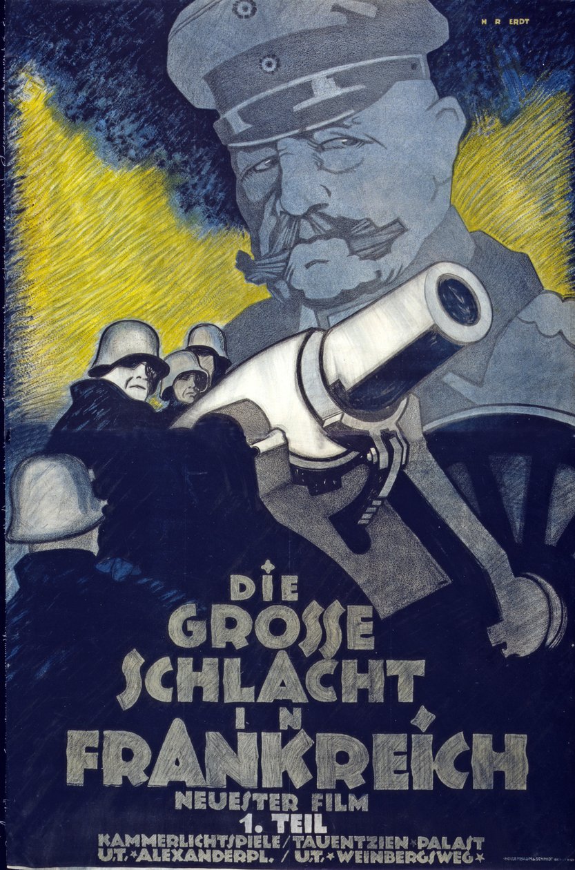 Reklama na I. díl Velká bitva o Francii, hospoda. c.1918 od Hans Rudi Erdt