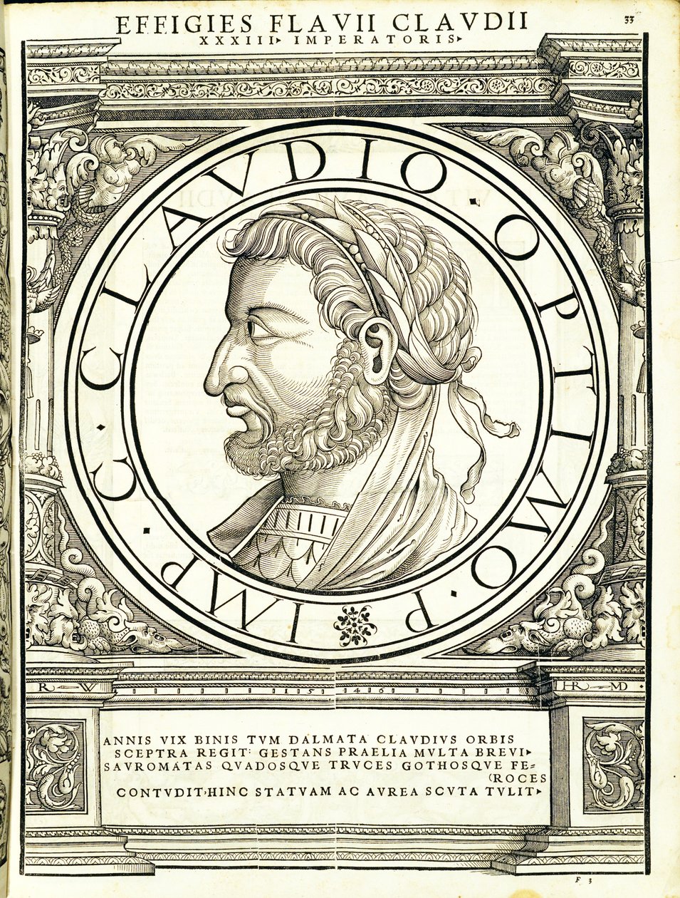 Claudius Gothicus, ilustrace z „Římští císaři celého Východu a Západu“ od Hans Rudolf Manuel Deutsch