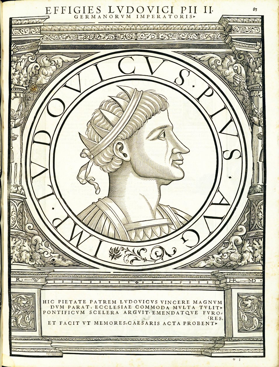 Luis Pius, ilustrace od římských císařů celého Východu a Západu od Hans Rudolf Manuel Deutsch