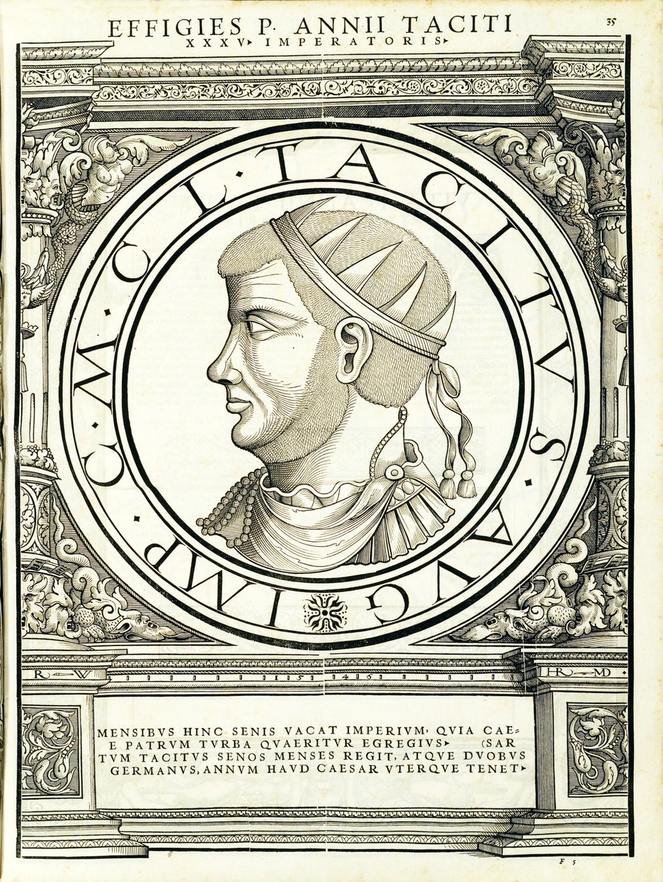 Tacitus, ilustrace od římských císařů všech východních a západních oblastí římské říše od Hans Rudolf Manuel Deutsch