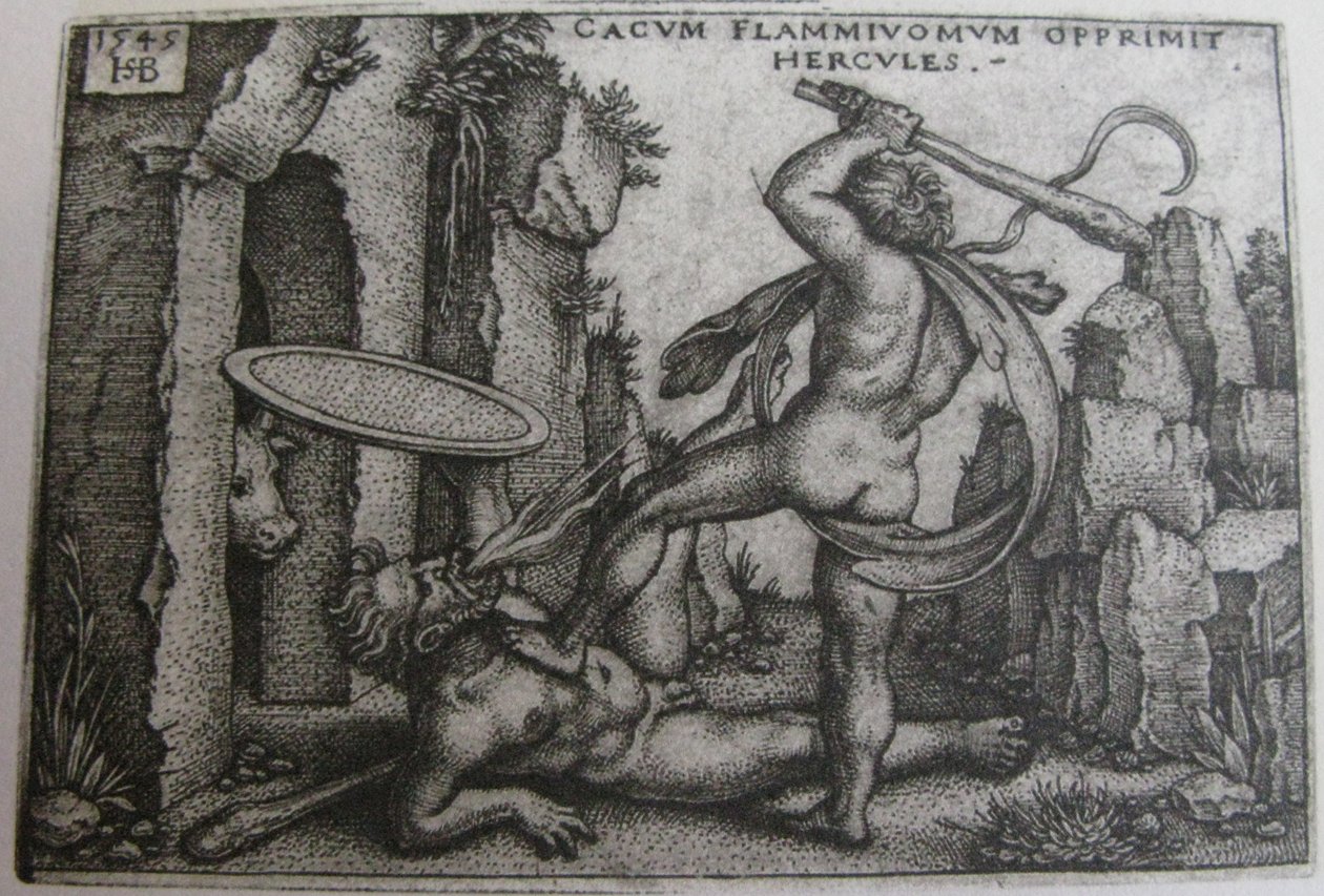 Herkules zabil Cacuse od Hans Sebald Beham