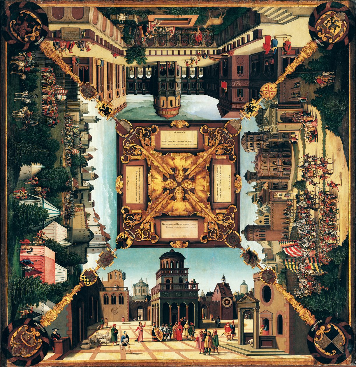 Příběh Davida, malovaná deska, 1534 od Hans Sebald Beham