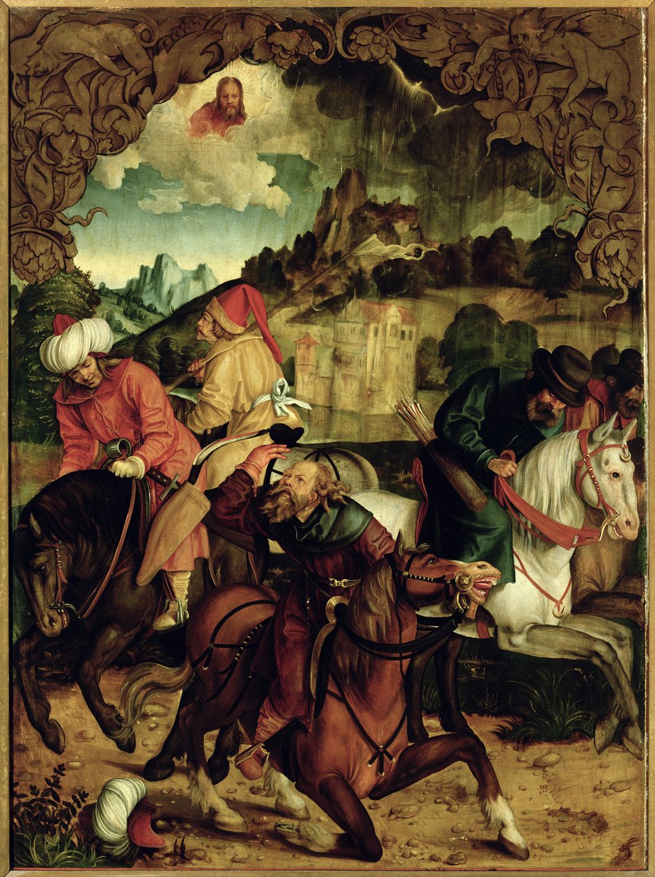 Obrácení sv. Pavla z polyptychu zobrazujícího výjevy ze životů SS. Petra a Pavla (detail 86831) od Hans Suess Kulmbach