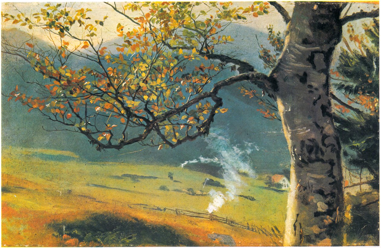 Strom na podzim před Wiesentalem od Hans Thoma