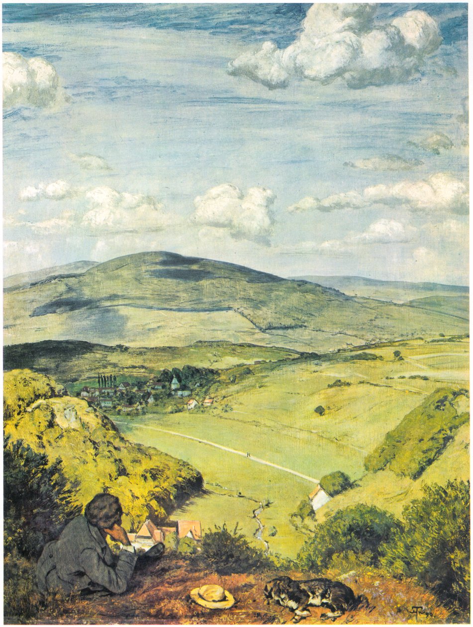 Pohled na údolí Taunus / krajinu Taunus od Hans Thoma