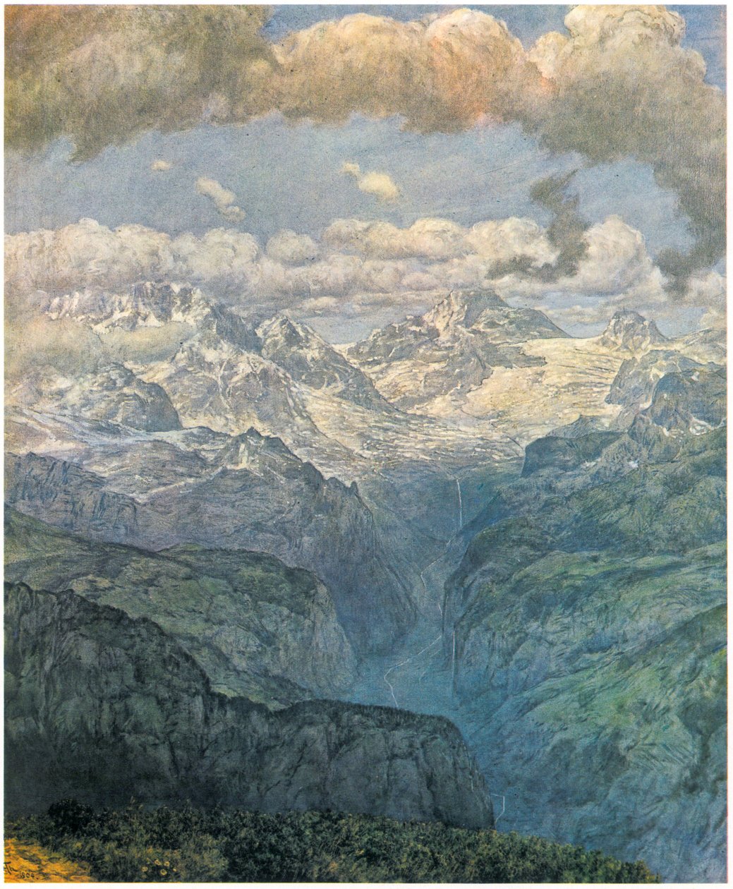 Údolí Lauterbrunner od Hans Thoma