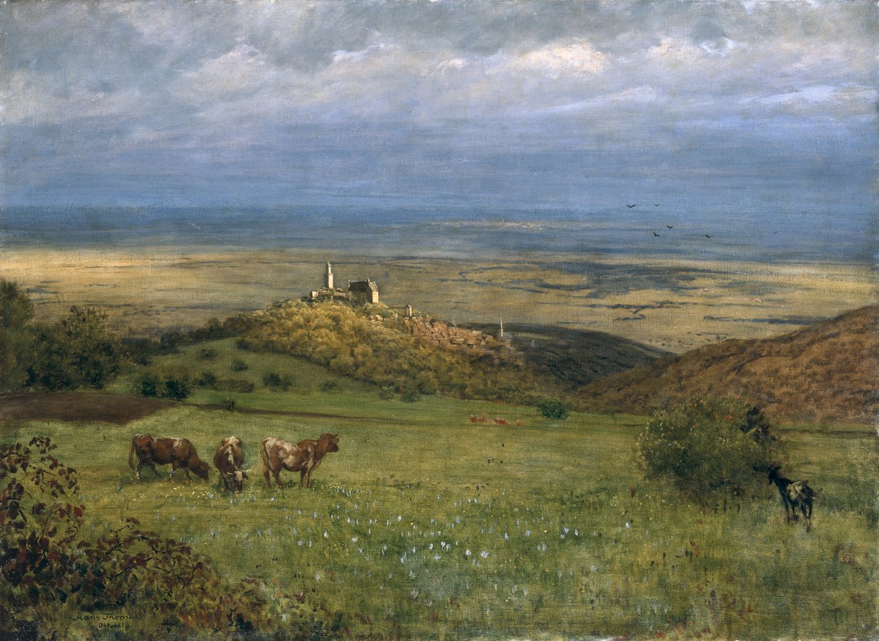 Pohled na Kronberg v Taunus, Německo, 1879 od Hans Thoma