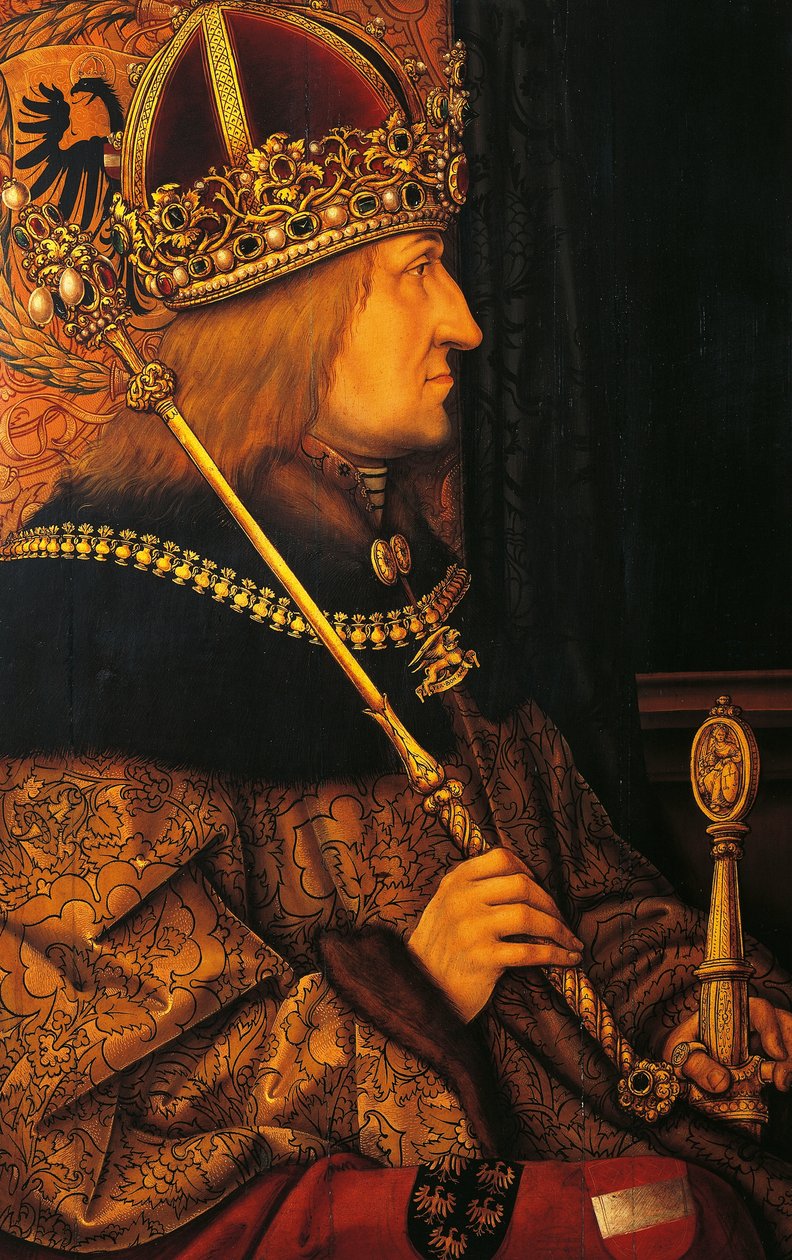 Portrét Fridricha III (Mírumilovného) od Hans (after) Burgkmair