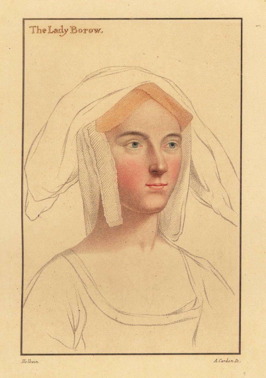 Alice London nebo Catherine Clifton nebo Catherine Parr., 1812 (rytina) od Hans (after) Holbein the Younger
